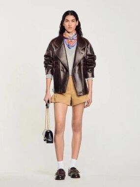 Clem Oversized Leather Jacket